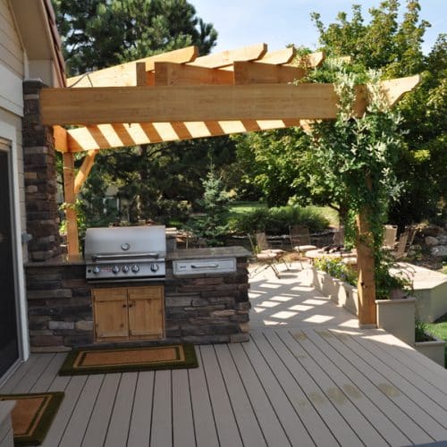 Outdoor Kitchen renovation with patio